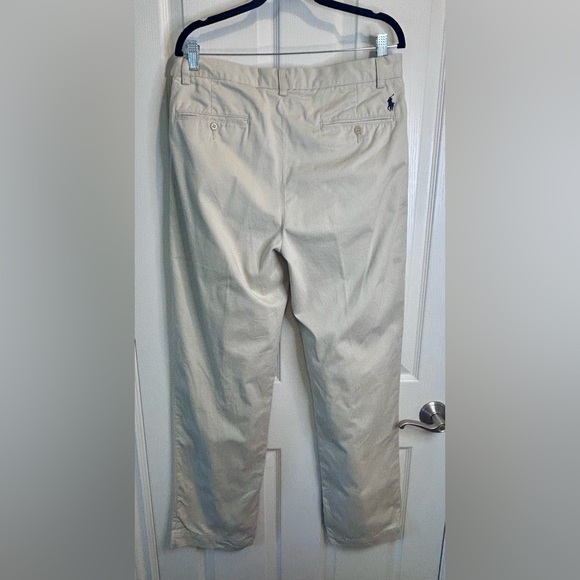 🐎”Polo by Ralph Lauren” NWT Cream Ethan Pleated Pants w/ Pockets - Picture 12 of 15